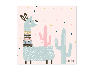 Glasses case Crullé with cleaning cloth - Desert Lama 