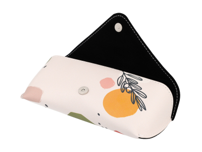 Glasses case Crullé with cleaning cloth - Pastel Plant 